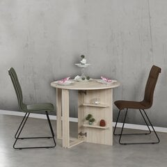 Paplašināms galds Kalune Design Middle, smilškrāsas cena un informācija | Virtuves galdi, ēdamgaldi | 220.lv