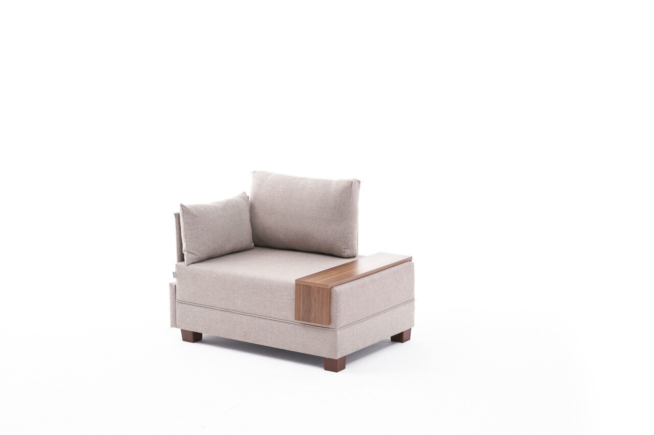 Stūra krēsls Kalune Design, pa kreisi, smilškrāsas цена и информация | Atpūtas krēsli | 220.lv