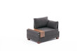 Stūra krēsls Kalune Design, tumši pelēks cena un informācija | Atpūtas krēsli | 220.lv