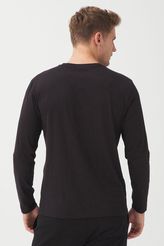 T-krekls ar garām rokām XINT 501787SIYAH-S cena un informācija | Vīriešu T-krekli | 220.lv
