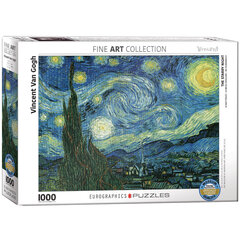 Puzle Eurographics, 6000-1204, The Starry Night, 1000 gab. cena un informācija | Puzles, 3D puzles | 220.lv