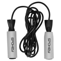 Скакалка Spokey Basic 300 см, серый/черный цена и информация | Скакалка Tunturi Pro Adjustable Speed Rope | 220.lv