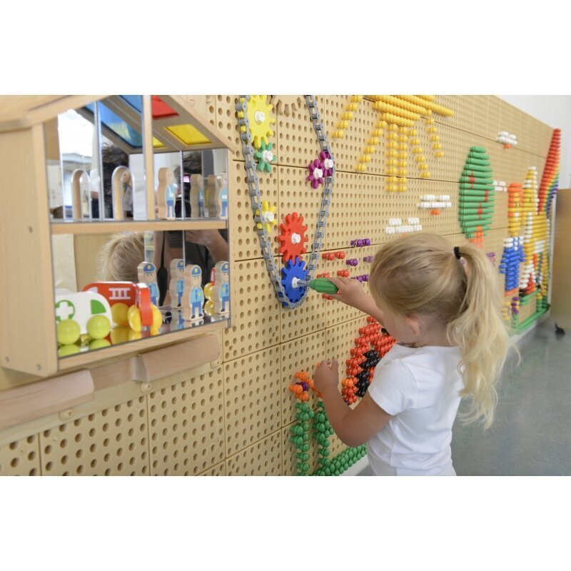 Masterkidz STEM izglītojoša siena + krāsainu zobratu komplekts cena un informācija | Attīstošās rotaļlietas | 220.lv