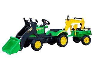 Большой педальный трактор, зеленый цена и информация | Игрушки для мальчиков | 220.lv