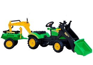 Большой педальный трактор, зеленый цена и информация | Игрушки для мальчиков | 220.lv