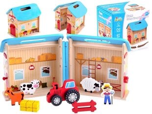 Деревянный дом с животными Ферма цена и информация | Игрушки для малышей | 220.lv
