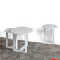 3-u kafijas galdiņu komplekts Kalune Design Mira, balts цена и информация | Žurnālgaldiņi | 220.lv