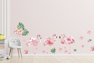 Lielformāta sienas uzlīme Flamingi cena un informācija | Dekoratīvās uzlīmes | 220.lv
