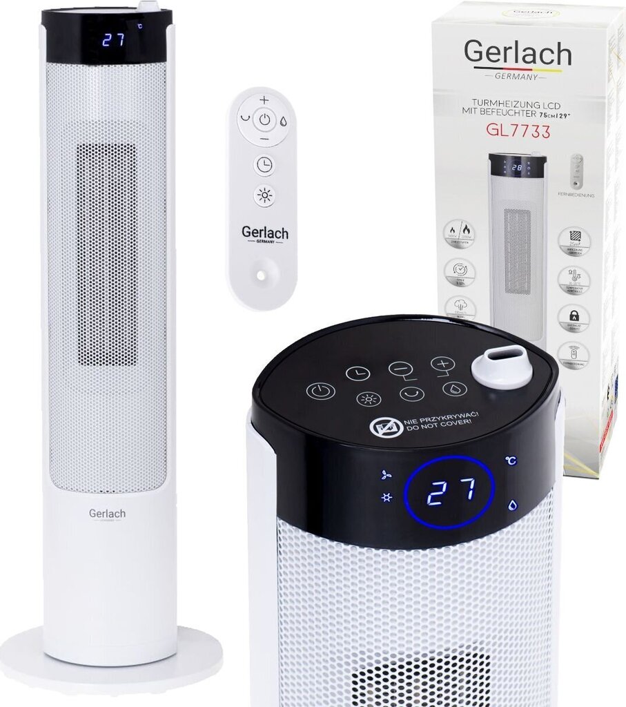 Gerlach Tower heater with Humidifier GL цена и информация | Sildītāji | 220.lv