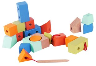 Вдеваемые деревянные колодки, 21 д. цена и информация | Игрушки для малышей | 220.lv