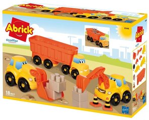 Būvniecības transportlīdzekļu komplekts ECOIFFIER Abrick cena un informācija | Rotaļlietas zēniem | 220.lv
