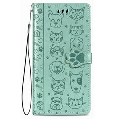 Maciņš Cat-Dog Samsung A035 A03s zaļa cena un informācija | Telefonu vāciņi, maciņi | 220.lv