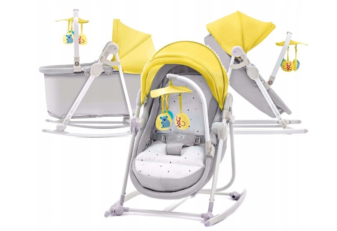 Gultiņa - šūpoles KinderKraft 5 in 1 Unimo Up, dzeltena цена и информация | Bērnu šūpuļkrēsliņi | 220.lv