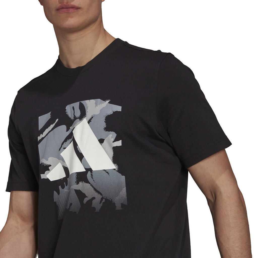 Adidas T-Krekli Camo Bos Tee Black GU1476/L cena un informācija | Vīriešu T-krekli | 220.lv