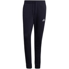 Мужские спортивные штаны Adidas Essentials Fleece Tapered Cuff 3-Band, синие цена и информация | Мужская спортивная одежда | 220.lv