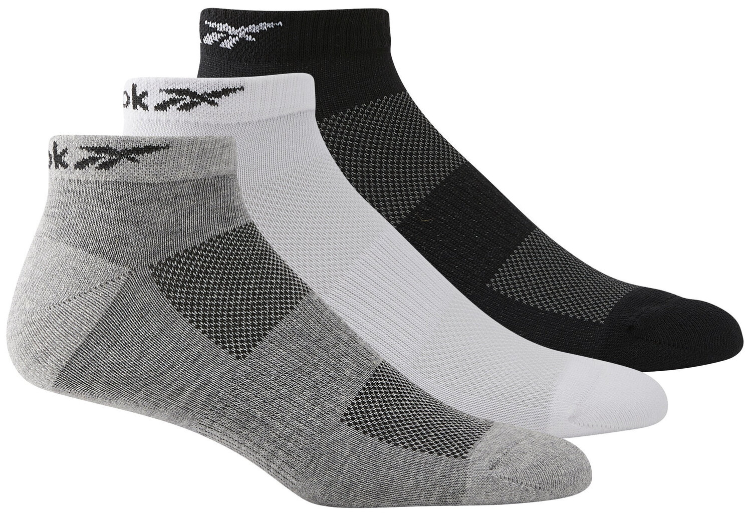 Reebok Zeķes Te Low Cut Sock 3p White Black Grey H11287/34-36 cena un informācija | Vīriešu zeķes | 220.lv