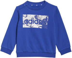 Cпортивный костюм Adidas I Lin Ft Jog Black Blue GS4280/98 цена и информация | Свитеры, жилетки, пиджаки для мальчиков | 220.lv