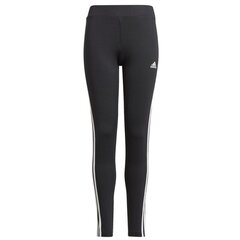 Леггинсы для девочек D2M 3 Stripes Tight Jr GN1453, черные цена и информация | Штаны для девочек | 220.lv