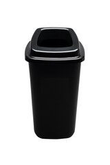 Черный мусорный бак с черной открытой крышкой, 28 л цена и информация | Мусорные баки | 220.lv