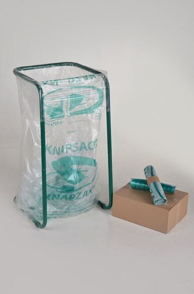 Atkritumu maisu turētājs-rāmis, 200 l, zaļš cena un informācija | Komposta kastes un āra konteineri | 220.lv