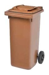 Крышка с биологическим фильтром, поглощающим неприятный запах, для мусорных контейнеров 120 л, коричневого цвета цена и информация | Уличные контейнеры, контейнеры для компоста | 220.lv