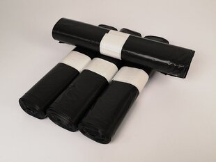 Черные узкие длинные пакеты для мусора 54x90 мм, 30 мкм HDPE, 60 л, 40 шт цена и информация | Мешки для мусора | 220.lv
