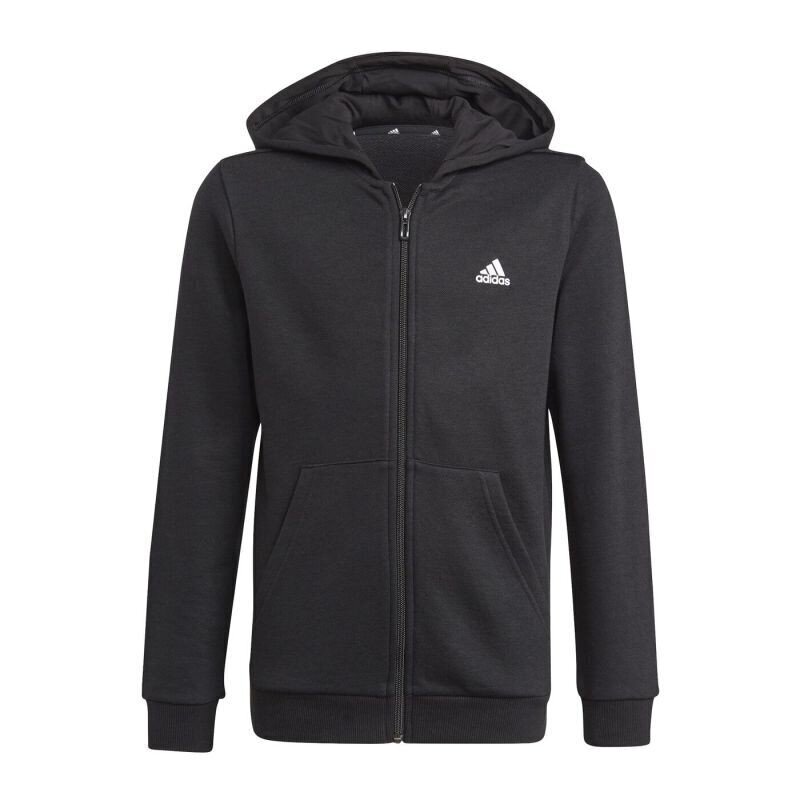 Džemperis bērniem Adidas Essentials Full Zip Hoodie Jr GN4020, melns cena un informācija | Zēnu jakas, džemperi, žaketes, vestes | 220.lv