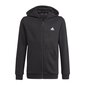 Džemperis bērniem Adidas Essentials Full Zip Hoodie Jr GN4020, melns цена и информация | Zēnu jakas, džemperi, žaketes, vestes | 220.lv