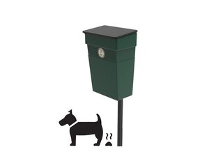 Прямоугольный мусорный бак для собачьих экскрементов, 30 л, зеленый цена и информация | Мусорные баки | 220.lv