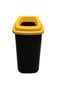 Melna atkritumu tvertne ar dzeltenu atvērtu vāku, 90 l cena un informācija | Miskastes | 220.lv