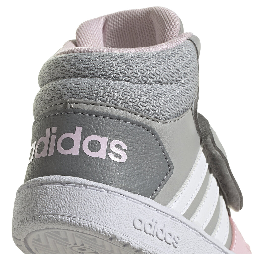 Adidas Apavi Hoops Mid 2.0 I Grey Pink GZ7779/9K cena un informācija | Sporta apavi bērniem | 220.lv