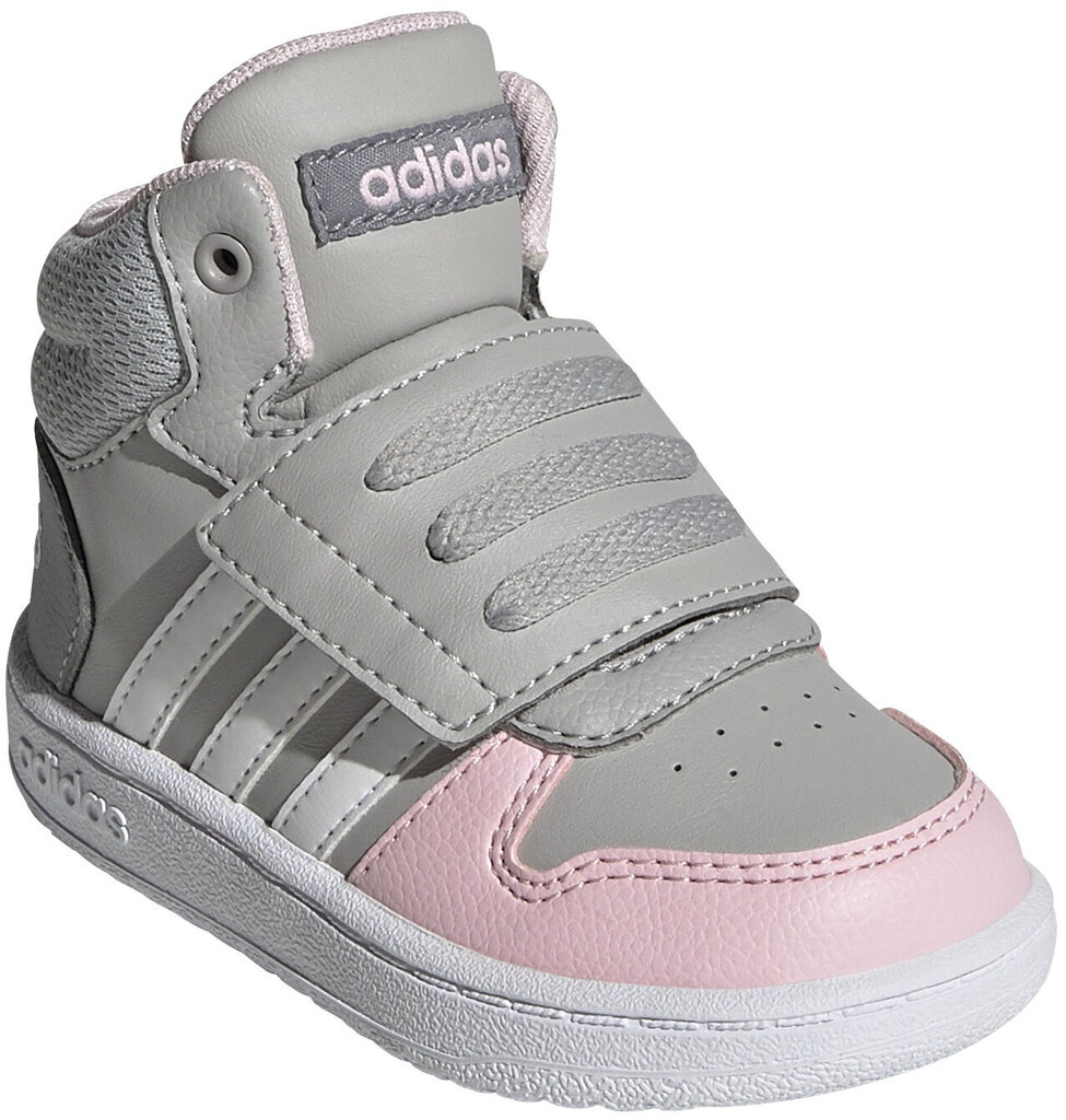 Adidas Apavi Hoops Mid 2.0 I Grey Pink GZ7779/9K cena un informācija | Sporta apavi bērniem | 220.lv