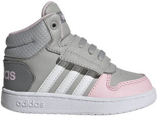 Adidas Apavi Hoops Mid 2.0 I Grey Pink GZ7779/9K цена и информация | Детская спортивная обувь | 220.lv