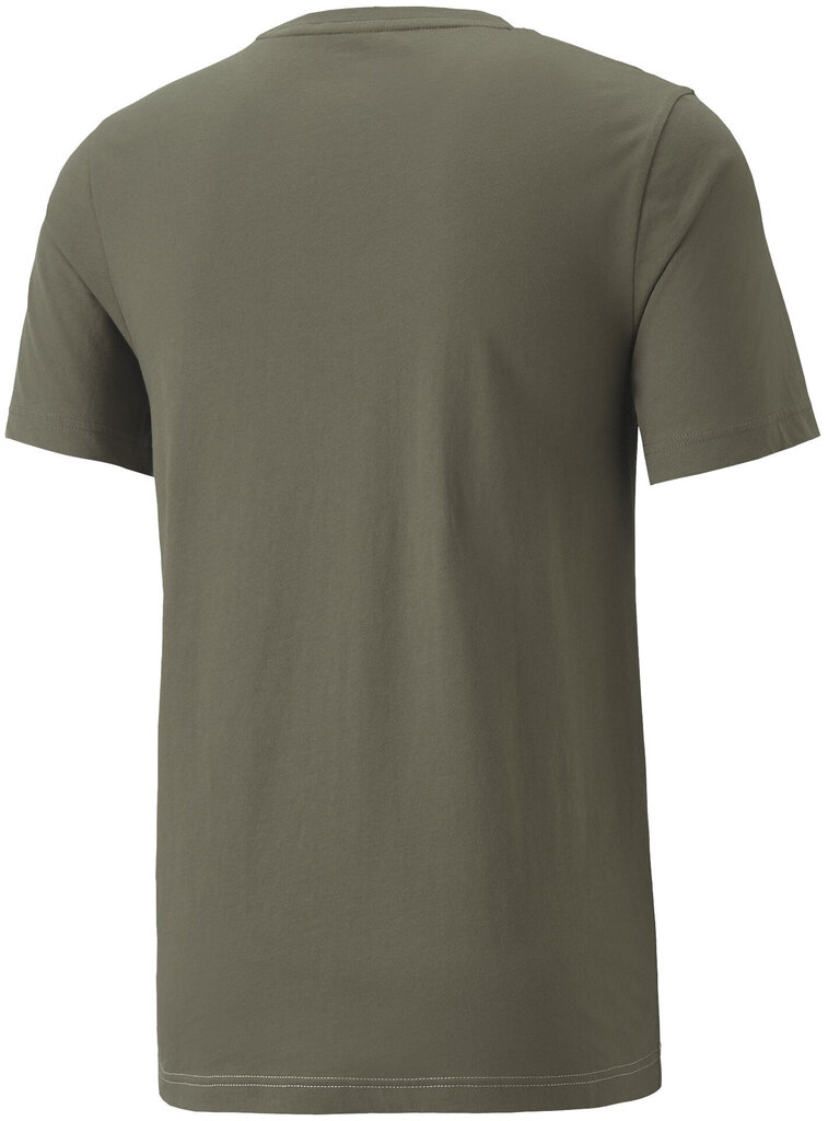 Puma T-Krekls Ess+ Colorblock Tee Black Khaki 586908 44/L cena un informācija | Vīriešu T-krekli | 220.lv