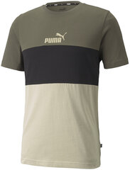 Puma Футболки Ess+ Colorblock Tee Black Khaki 586908 44/L цена и информация | Мужские футболки | 220.lv