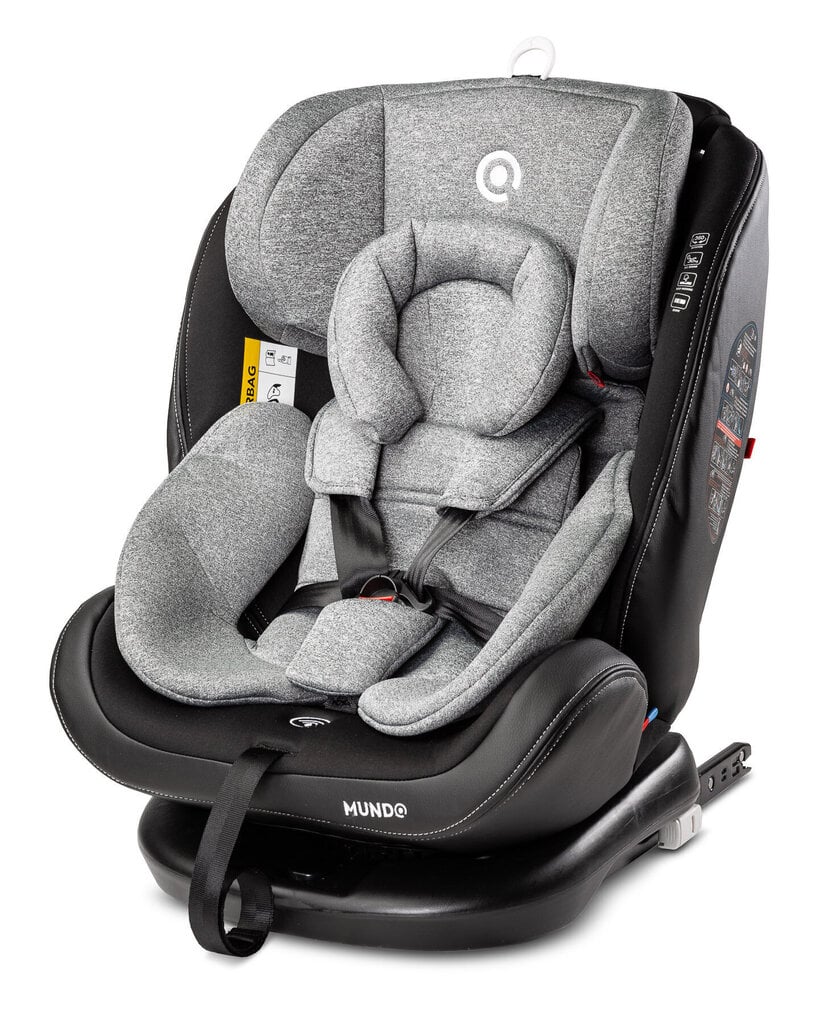 Autokrēsliņš Caretero Mundo, 0-36 kg Isofix 360°, grey cena un informācija | Autokrēsliņi | 220.lv