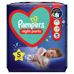 Подгузники-трусики Pampers Night Pants VP S5 22 шт. цена и информация | Подгузники | 220.lv