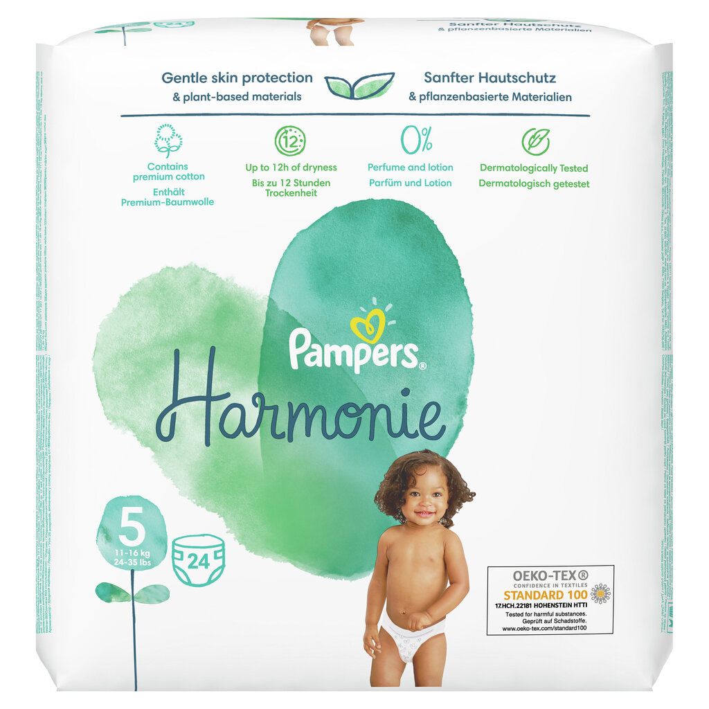 Autiņbiksītes Pampers Harmonie VP S5, 24 gab. cena un informācija | Autiņbiksītes | 220.lv