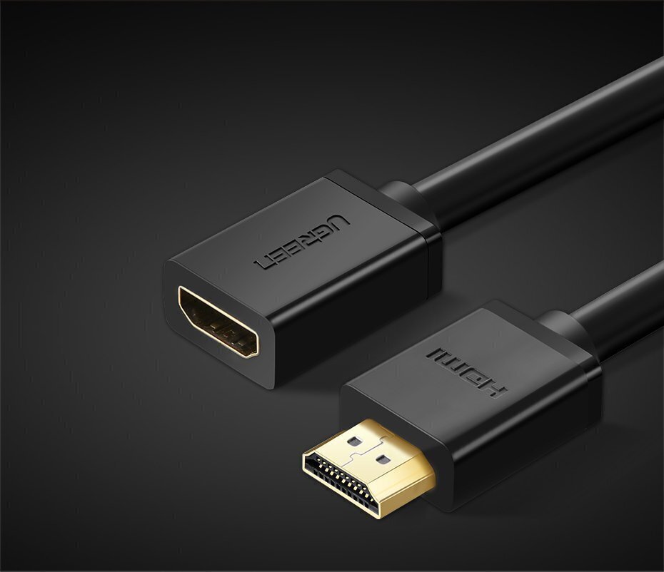 Ugreen HD107 HDMI kabelis FullHD, 3D, 2 m, melns cena un informācija | Kabeļi un vadi | 220.lv