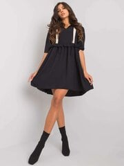 Rue Paris Черное платье до колен цена и информация | Платья | 220.lv