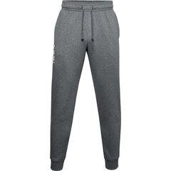 Vīriešu sporta bikses Under Under Armor Rival Fleece 3Logo Jogger Pants M 1357 131 012, pelēkas cena un informācija | Sporta apģērbs vīriešiem | 220.lv