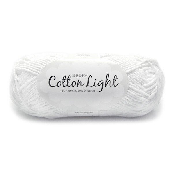 Dzija DROPS Cotton Light 02, 50 g, 105 m. cena un informācija | Adīšana | 220.lv