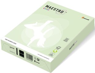 Krāsainais papīrs MAESTRO COLOR, 80 g/m2, A4, 500 lapas, gaiši zaļš (Green) цена и информация | Тетради и бумажные товары | 220.lv