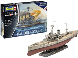 Сборная пластиковая модель Revell - British Legends: HMS Dreadnought, 1/350, 05171 цена и информация | Конструкторы и кубики | 220.lv