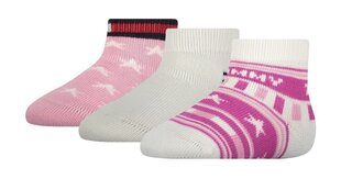 Носки для девочек Tommy Hilfiger, розовые, белые цена и информация | Колготки, носочки для новорожденных | 220.lv