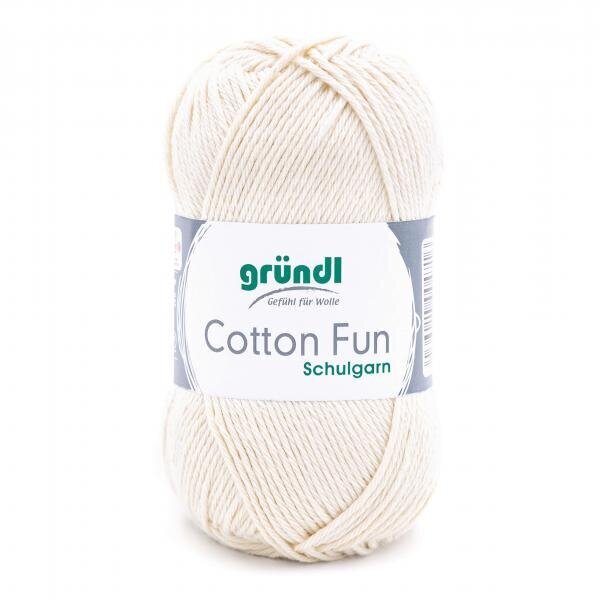 Dzija GRÜNDL Cotton Fun 02, 50 g, 115 m. cena un informācija | Adīšana | 220.lv