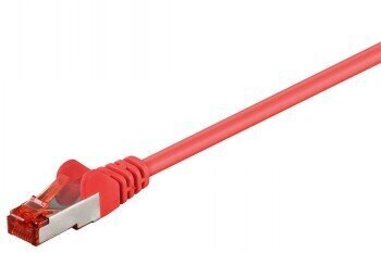 GB CAT6 NETWORK CABLE RED SHIELDED S/FTP (PIMF) 0.25M cena un informācija | Kabeļi un vadi | 220.lv