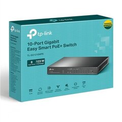 Switch|TP-LINK|TL-SG1210MPE|Desktop/pedestal|9x10Base-T / 100Base-TX / 1000Base-T|1x10/100/1000BASE-T/SFP combo|PoE+ ports 8|123 Watts|TL-SG1210MPE цена и информация | Коммутаторы (Switch) | 220.lv