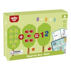 Koka magnētiskā puzle kastē, 81 gab. Mācāmies skaitīt cena un informācija | Attīstošās rotaļlietas | 220.lv