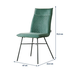 2-u krēslu komplekts Selsey Carlyn, zaļš cena un informācija | Virtuves un ēdamistabas krēsli | 220.lv